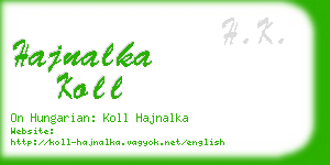 hajnalka koll business card